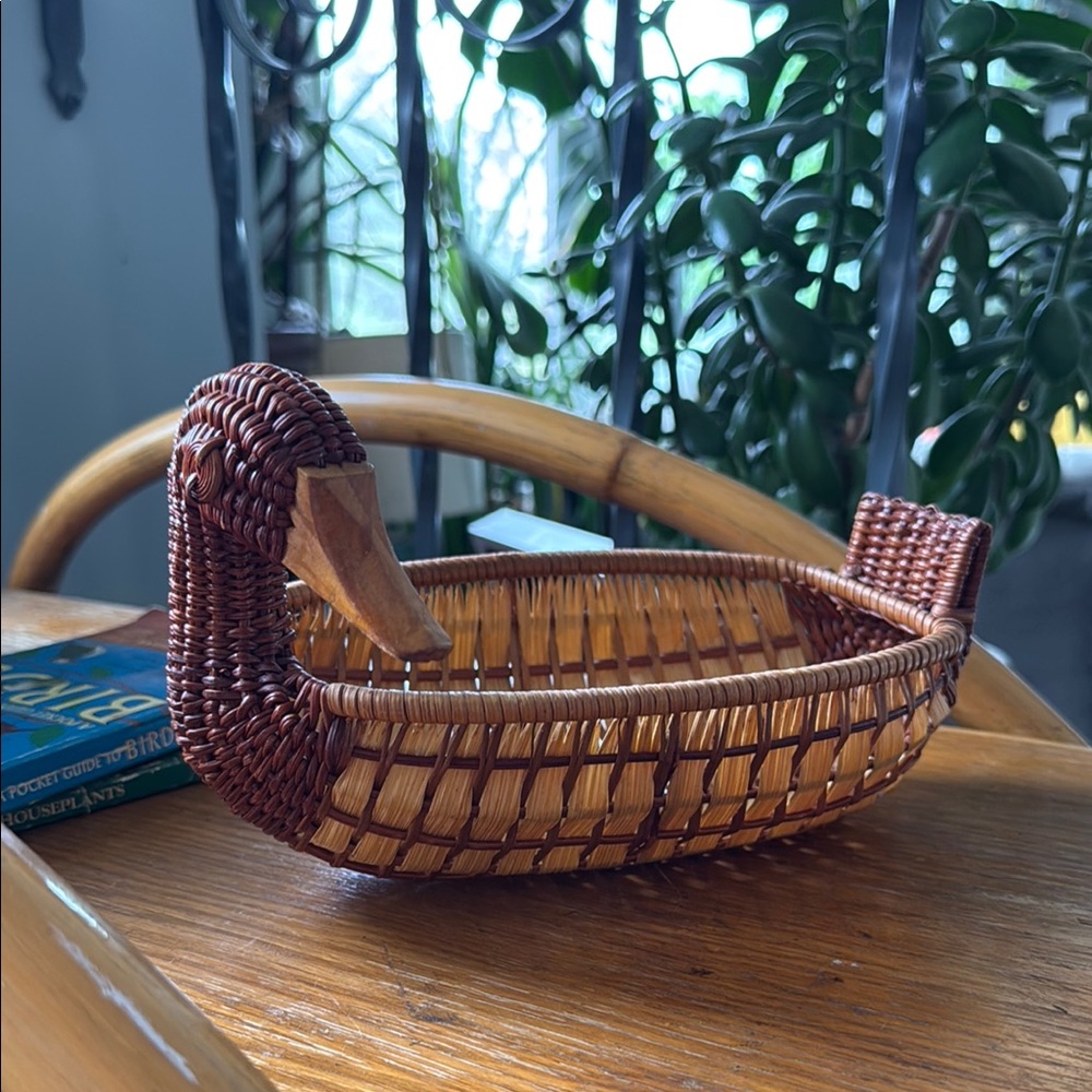 Duck Wicker Basket